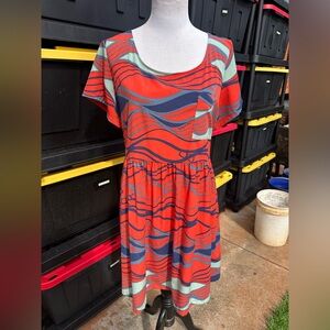 PreOwned Manuhealii Hawaiian Dress Red Women's XL-2X Made In Hawaii
